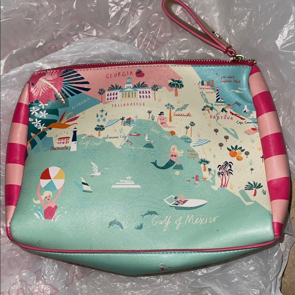 Spartina 449 Florida Carry All Travel Makeup Case - Picture 3 of 7